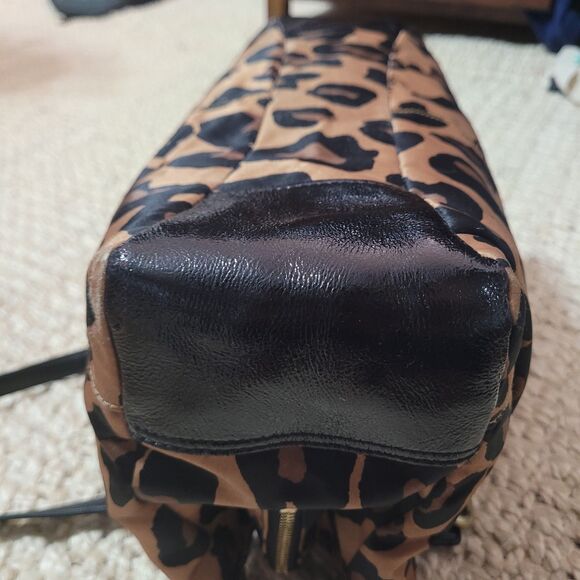 Coach Leopard Print Shoulder Bag - Black and Tan - Picture 12 of 16